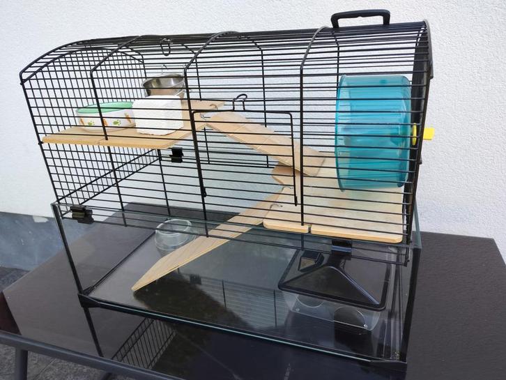 Dwerghamsterkooi Neo by Zolux met accessoires, Dieren en Toebehoren, Knaagdieren en Konijnen | Hokken en Kooien, Gebruikt, Kooi