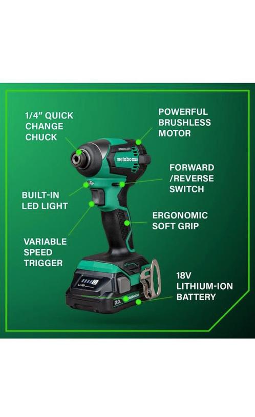 Metabo hpt combo kit, Doe-het-zelf en Bouw, Gereedschap | Boormachines, Zo goed als nieuw, Ophalen