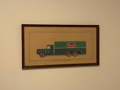 gouache ontwerp origineel jaren 50 camion  PERSIL, Verzamelen, Merken en Reclamevoorwerpen, Gebruikt, Overige typen, Ophalen