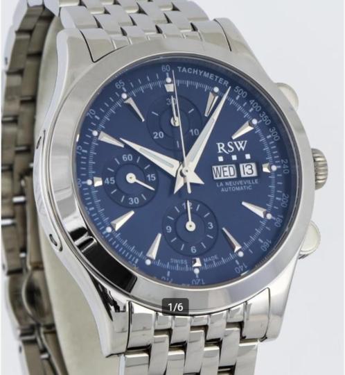 RSW La Neuveville Valjoux - RSWA129-SS-9 Automatic Watch, Handtassen en Accessoires, Horloges | Heren, Nieuw, Polshorloge, Overige merken
