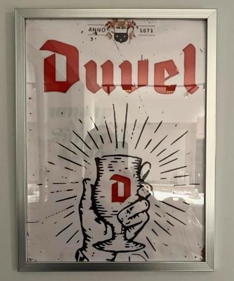 Canvasprint ingelijst vintage Duvel 30 op 40 - mancave, Verzamelen, Posters, Nieuw, Ophalen of Verzenden