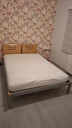 Tweepersoonsbed 2m x 1.4m, Ophalen, Gebruikt, Bruin, Tweepersoons