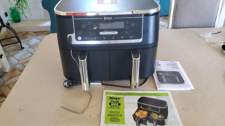 Friteuse sans huile Ninja Foodi MAX DualZone AF451EU, Elektronische apparatuur, Airfryers, Zo goed als nieuw, Airfryer XXL, 1500 gram of meer