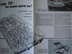 Lola 70 1965 Brochure Catalogue Prospekt, Livres, Autos | Brochures & Magazines, Chevrolet, Utilisé, Envoi
