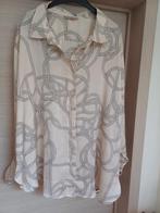 H&M bloesje crèmekl/zwart satijnlook 3XL, H&M, Ophalen of Verzenden, Zo goed als nieuw, Blouse of Tuniek
