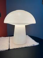 Sfeerlamp, wit melkglas, diam. 34cm, H 35cm, 3,745 kg, Huis en Inrichting, Ophalen, Gebruikt, Glas, Mushroom