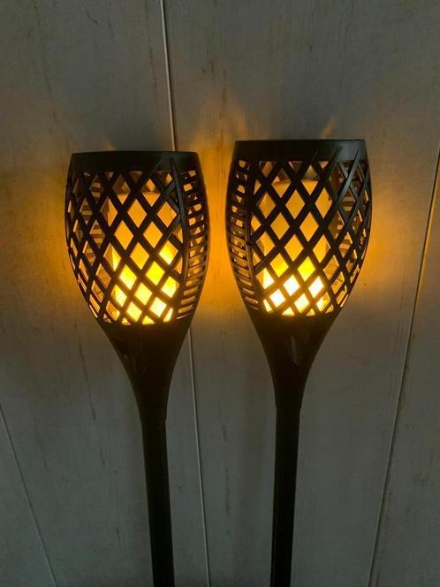 Tuinverlichtingsset SOLAR FLAME LIGHT, Tuin en Terras, Buitenverlichting, Nieuw, Staande lamp, Kunststof, Minder dan 50 watt, Zonne-energie