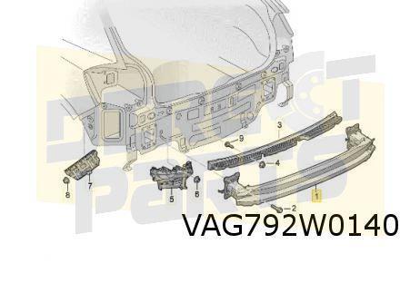Volkswagen Taigo (2/22-) Achterbumperbalk Origineel! 2G78073, Auto-onderdelen, Carrosserie, Bumper, Volkswagen, Achter, Nieuw