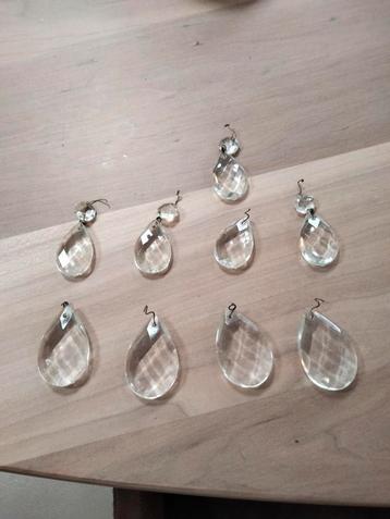 Onderdelen voor kristallen luster.9 stuks., Enlèvement, Comme neuf