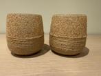 Theelichthouder bruin (2 stuks), Huis en Inrichting, Overige materialen, Bruin, Ophalen of Verzenden, Zo goed als nieuw