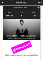 Billet Amsterdam Bruno Mars 1x/4 juillet 2026, Une personne, Juillet