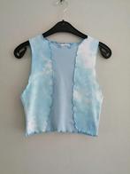 mooie lichtblauw gevlamde crop top  Pull & Bear  maat XS, Kleding | Dames, Topjes, Blauw, Ophalen of Verzenden, Zo goed als nieuw