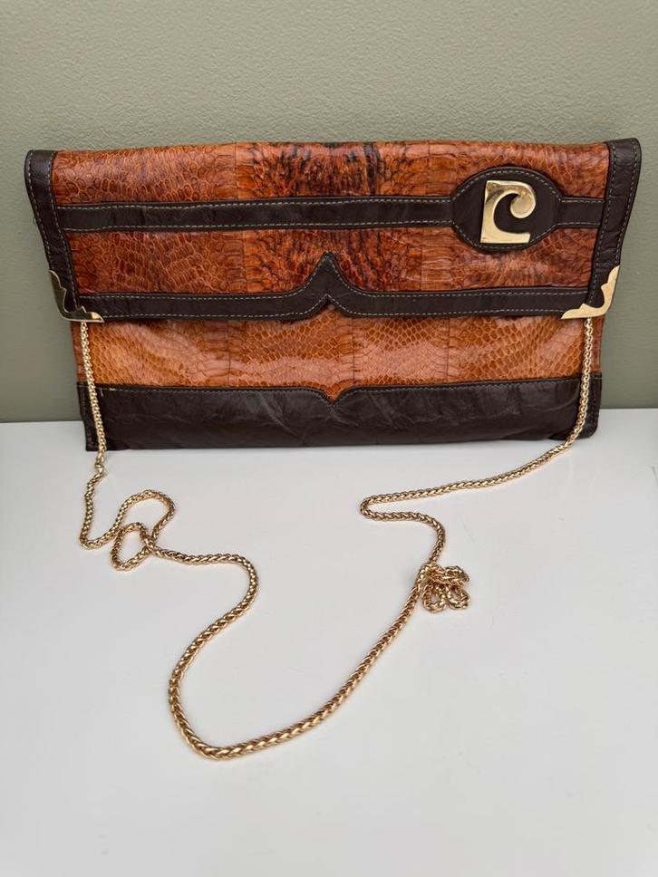 Pierre Cardin vintage tasje, Handtassen en Accessoires, Tassen | Damestassen, Gebruikt, Schoudertasje, Bruin, Ophalen of Verzenden