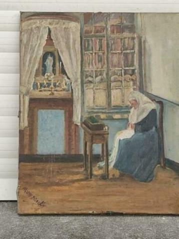 huile sur toile signe m van dierckx beschikbaar voor biedingen