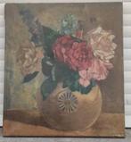 Huile sur toile fleurs signe jean laudy, Antiek en Kunst, Ophalen of Verzenden