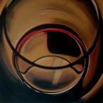 Abstract schilderij 'Wine' (wijn) 1 x 1 m, Antiek en Kunst, Ophalen