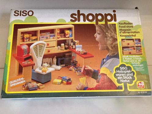 Houten SISO Shoppi koopwinkel, Kinderen en Baby's, Speelgoed | Houten speelgoed, Gebruikt, Meubelstuk of Keukentje, Ophalen of Verzenden