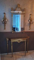 Muurtafel, spiegel en lichtarmaturen Deknudt, Ophalen