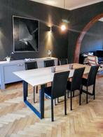 Table chêne massif pieds métal, Huis en Inrichting, Stoffering | Vloerbedekking, Ophalen, Zwart