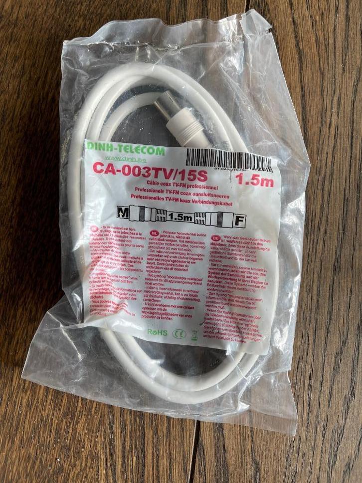 Coaxial Jumper Cable DINH-Telecom CA-003TV/15S, 1.5 m NEW, Audio, Tv en Foto, Audiokabels en Televisiekabels, Nieuw, Coaxiale kabel