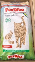 Zak degelijke kattenbakvulling PeeWee houtkorrels 9 kg/14L., Dieren en Toebehoren, Ophalen of Verzenden, Nieuw
