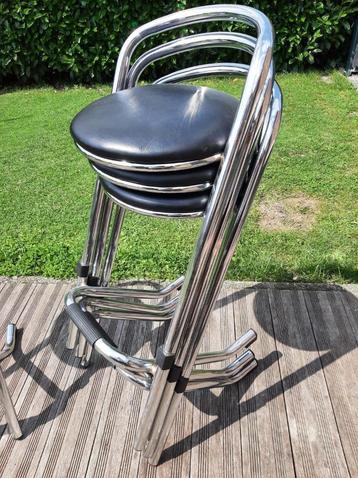 Tabourets de bar, 4 tabourets, Enlèvement, Utilisé, Cuir