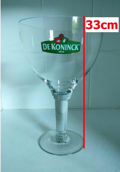 Extra Large "Bolleke" glas De Koninck 1833. Inhoud 3,4 liter, Collections, Marques de bière, De Koninck, Enlèvement ou Envoi