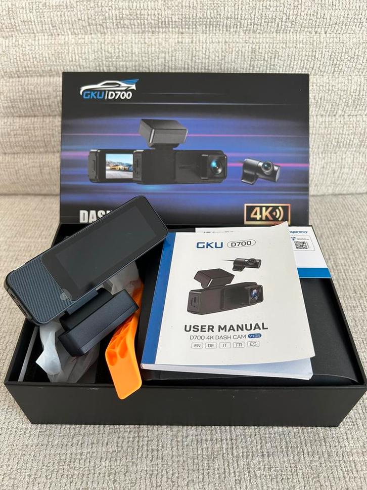Caméra de voiture GKU D700 – 4K Ultra HD – Neuve, Auto diversen, Dashcams, Nieuw, Ophalen of Verzenden