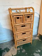 Rotan opberg rek, Ophalen, Minder dan 50 cm, Gebruikt, 5 laden of meer