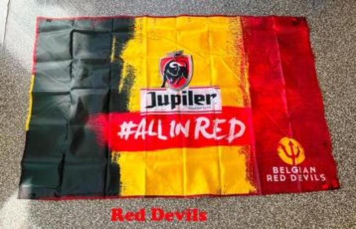 Belgische vlag met nieuw rood t-shirt, Diversen, Vlaggen en Wimpels, Nieuw, Ophalen of Verzenden