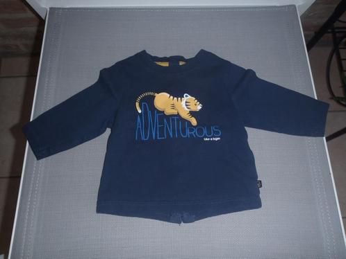 blauw t-shirt maat 56 - Obaïbi, Kinderen en Baby's, Babykleding | Maat 56, Zo goed als nieuw, Jongetje, Overige typen, Ophalen