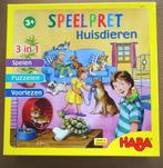 Haba Huisdieren. Educatief spel 3 in 1. Nieuwstaat. Koopje!, Ophalen of Verzenden, Zo goed als nieuw, Puzzelen