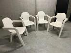 4 kunststof tuinstoelen, Ophalen, Gebruikt, Kunststof, Stapelbaar