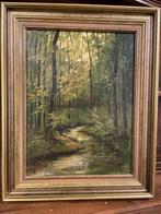 Peinture de paysage huile sur toile M.Struyven 1898, Antiquités & Art, Enlèvement ou Envoi
