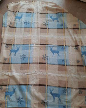 plaid fleece / hert, Huis en Inrichting, Ophalen, Gebruikt