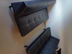 Slaapbank zetelbed, Ophalen, Zwart, Zo goed als nieuw, 180 cm