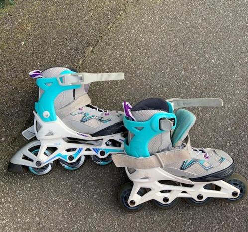 Verstelbare inline skates / skeelers Oxelo, Sports & Fitness, Patins à roulettes alignées, Utilisé, Rollers 4 roues en ligne, Autres marques