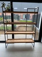 Rek in metaal en hout - rustiek industriële stijl, Huis en Inrichting, Kasten | Wandmeubels, 150 tot 200 cm, 25 tot 50 cm, Met plank(en)