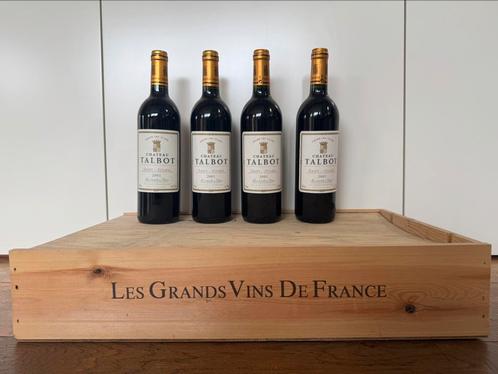 4 flessen 2001 Chateau Talbot Saint-Julien Grand Cru Classé, Verzamelen, Wijnen, Zo goed als nieuw, Ophalen
