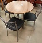 Table ronde a 4 chaises., Ophalen, Zo goed als nieuw, Moderne, 4 tot 6 stoelen