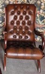 Chesterfield fauteuil bruin, Antiquités & Art, Enlèvement ou Envoi