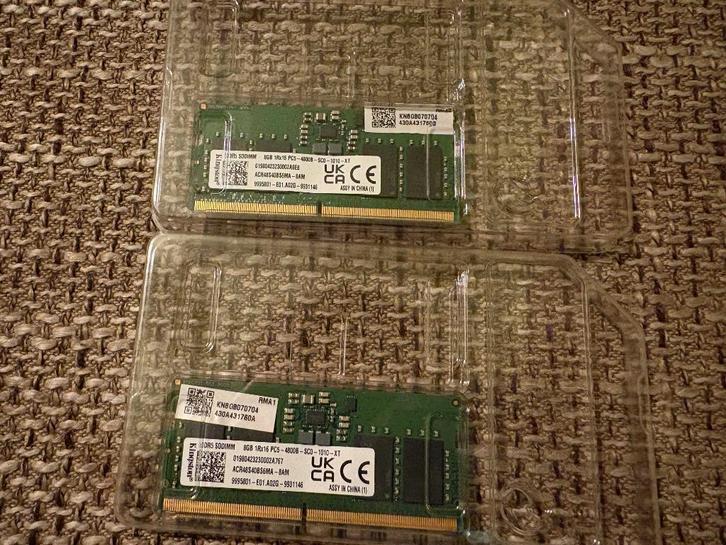 Kingston 16GB DDR5 4800 SODIMM Nieuw, Computers en Software, RAM geheugen, Nieuw, Laptop, 16 GB, DDR5, Ophalen of Verzenden