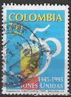 Colombia 1995 - Yvert 902PA - 50 Jaar U.N.O. (ST), Timbres & Monnaies, Timbres | Amérique, Affranchi, Envoi