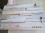 Stevig Magnetische memobord 60 op 90cm/houtmotief, Ophalen, Gebruikt