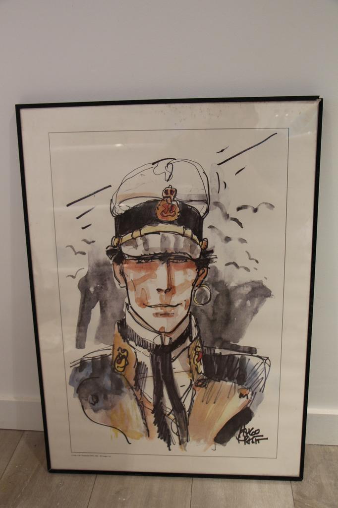 Corto Maltese 50-70 cm numeroté 61, Collections, Rectangulaire vertical, Avec cadre, A1 jusqu'à A3, Enlèvement