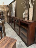 Houten vitrinedressoir uit de jaren 20 totale lengte 474 cm, Huis en Inrichting, Kasten | Boekenkasten, Ophalen of Verzenden, 200 cm of meer