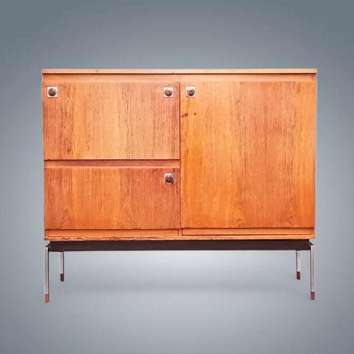 Sideboard Vintage Highboard Bar Alfred Hendrickx 1960's, Maison & Meubles, Armoires | Bibliothèques, Enlèvement