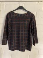 Bruin met oranje geruite bloes met 3/4 mouwen (winter) 40, Kleding | Dames, Blouses en Tunieken, Maat 38/40 (M), Bruin, Terre Bleue