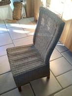 Gevlochten gras met teak onderstel stoelen, Huis en Inrichting, Stoelen, Ophalen, Zo goed als nieuw