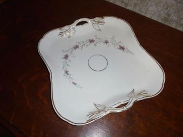 1 ANC. PLAT CARRE+pet.poignée" Faïence 30x30 -PARFAIT ETAT beschikbaar voor biedingen